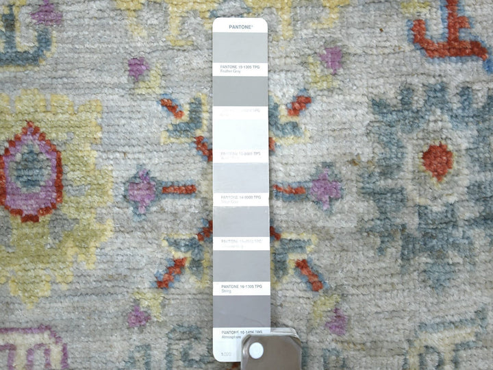 2'8" x 9'10" New Hand Knotted Grey Wool Runner Oriental Rug - MOA10271504