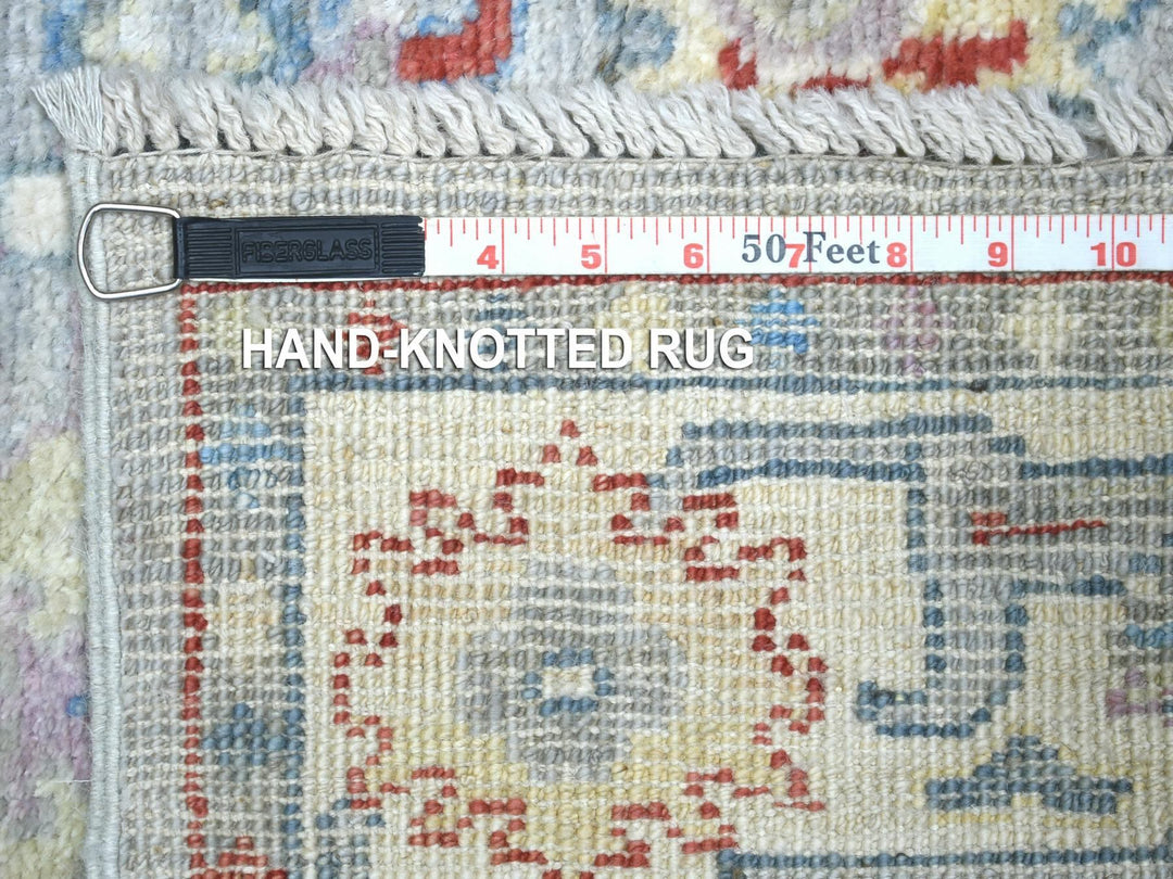 2'8" x 9'10" New Hand Knotted Grey Wool Runner Oriental Rug - MOA10271504