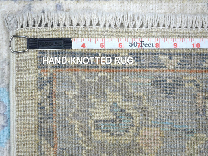 2'7" x 9'8" New Hand Knotted Ivory Wool Runner Oriental Rug - MOA10271507