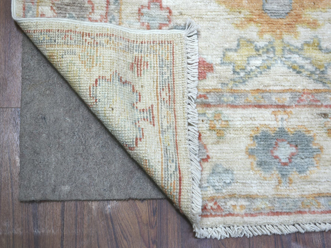3'0" x 11'8" New Hand Knotted Ivory Wool Runner Oriental Rug - MOA10271508
