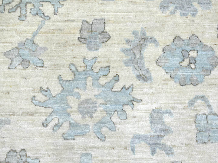 8'0" x 9'9" New Hand Knotted Ivory Wool Rectangle Oriental Rug - MOA10271520