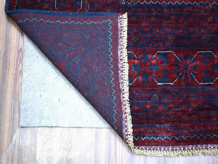 9'8" x 13'1" New Hand Knotted Red Wool Rectangle Oriental Rug - MOA10271538