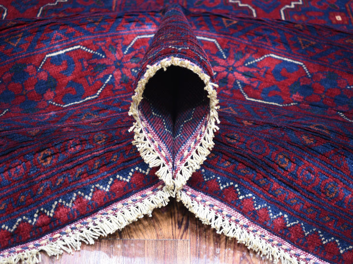 9'8" x 13'1" New Hand Knotted Red Wool Rectangle Oriental Rug - MOA10271538