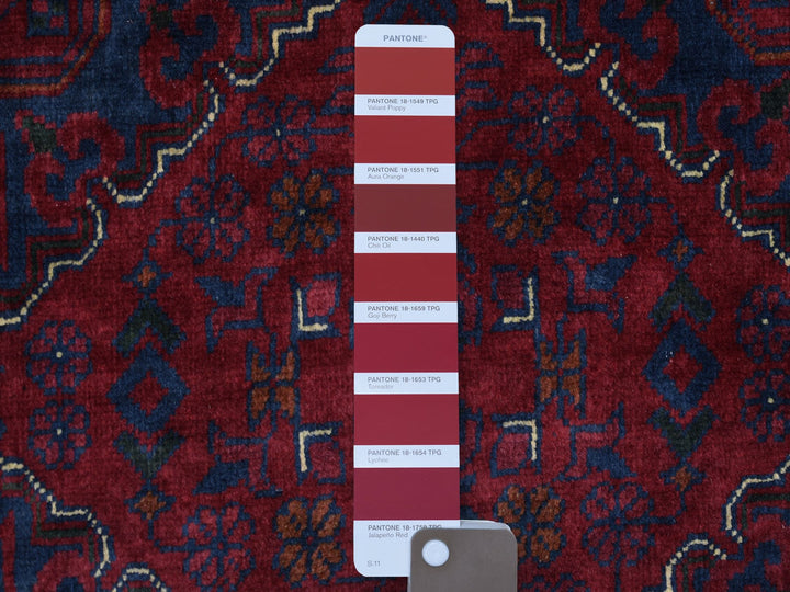 9'8" x 13'1" New Hand Knotted Red Wool Rectangle Oriental Rug - MOA10271538