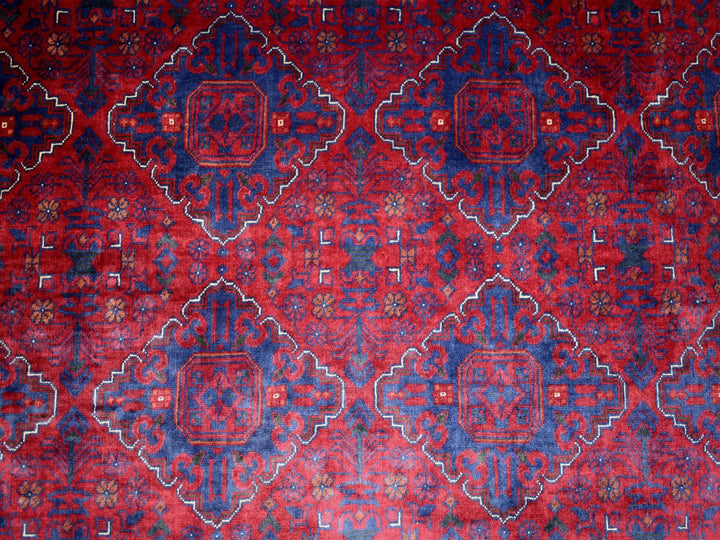 9'8" x 13'1" New Hand Knotted Red Wool Rectangle Oriental Rug - MOA10271538