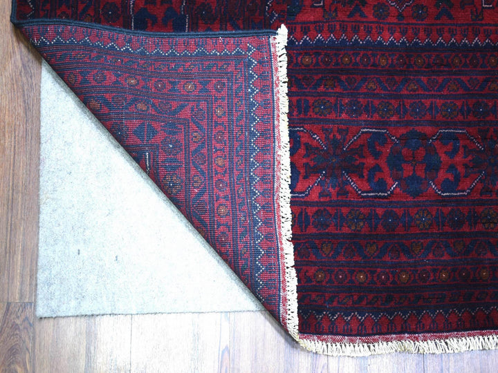 9'7" x 12'9" New Hand Knotted Red Wool Rectangle Oriental Rug - MOA10271539