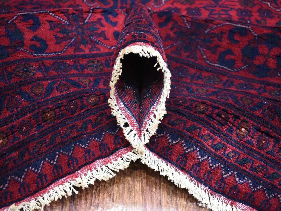9'7" x 12'9" New Hand Knotted Red Wool Rectangle Oriental Rug - MOA10271539