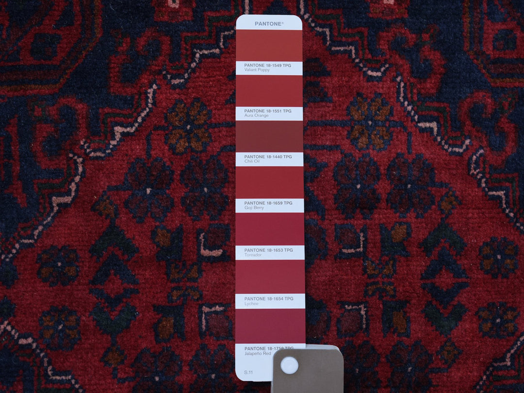 9'7" x 12'9" New Hand Knotted Red Wool Rectangle Oriental Rug - MOA10271539