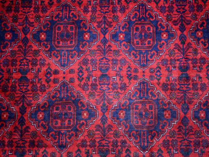 9'7" x 12'9" New Hand Knotted Red Wool Rectangle Oriental Rug - MOA10271539