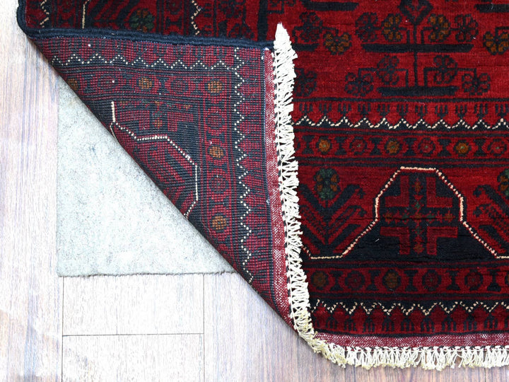 3'0" x 9'6" New Hand Knotted Red Wool Runner Oriental Rug - MOA10271541