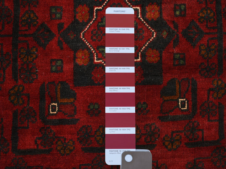 3'0" x 9'6" New Hand Knotted Red Wool Runner Oriental Rug - MOA10271541