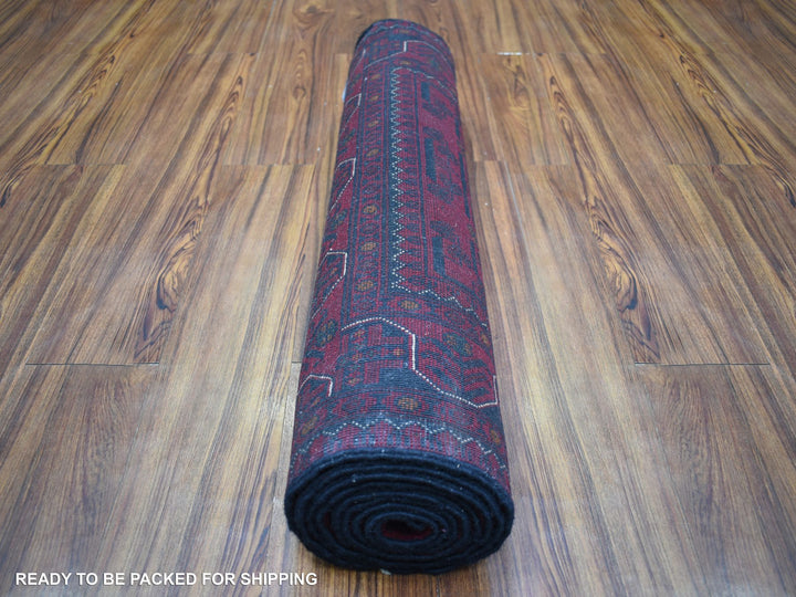 3'0" x 9'6" New Hand Knotted Red Wool Runner Oriental Rug - MOA10271541