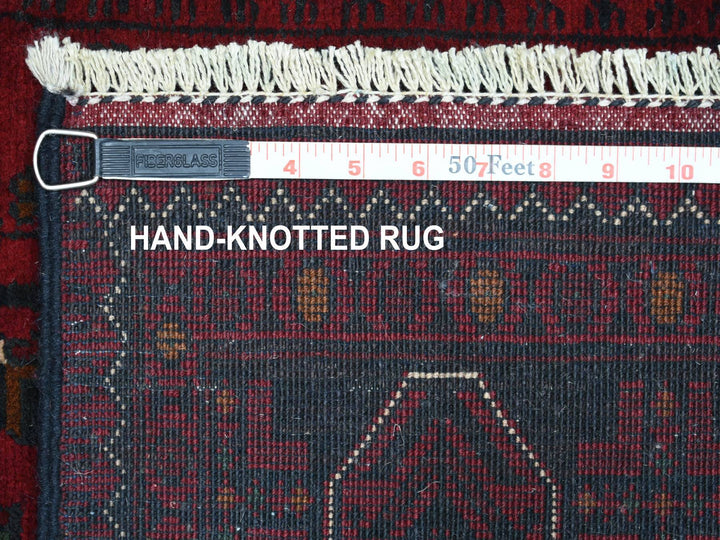 3'0" x 9'6" New Hand Knotted Red Wool Runner Oriental Rug - MOA10271541