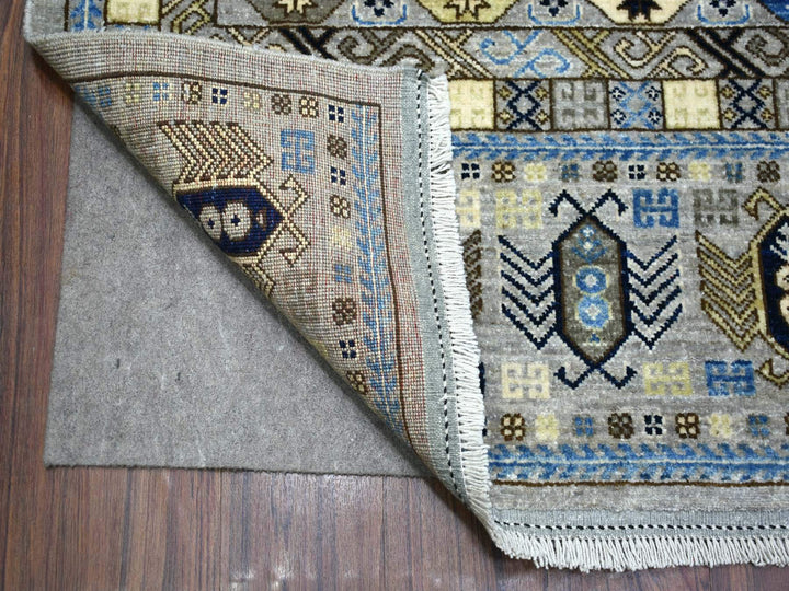 8'3" x 10'0" New Hand Knotted Grey Wool Rectangle Oriental Rug - MOA10271549