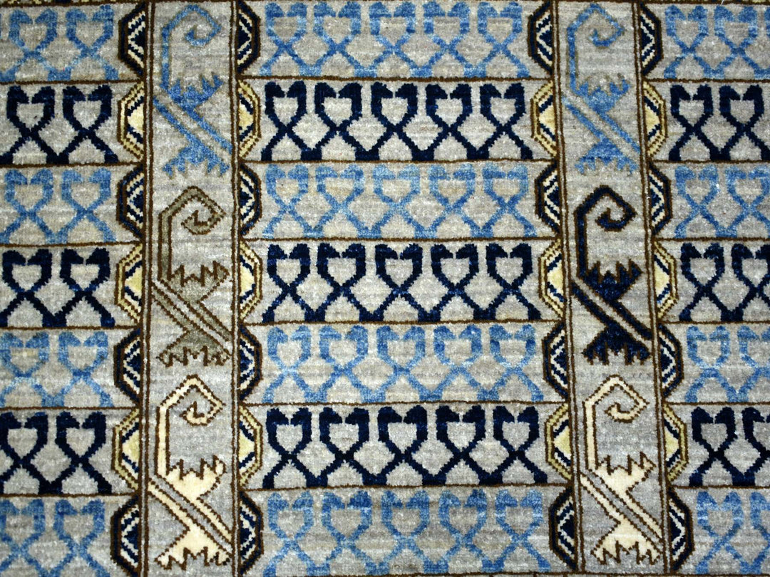 8'3" x 10'0" New Hand Knotted Grey Wool Rectangle Oriental Rug - MOA10271549
