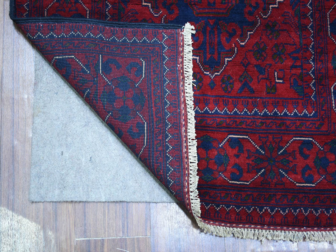 2'9" x 12'5" New Hand Knotted Red Wool Runner Oriental Rug - MOA10271568