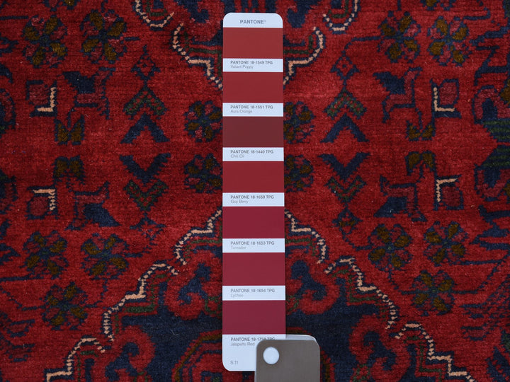 2'9" x 12'5" New Hand Knotted Red Wool Runner Oriental Rug - MOA10271568