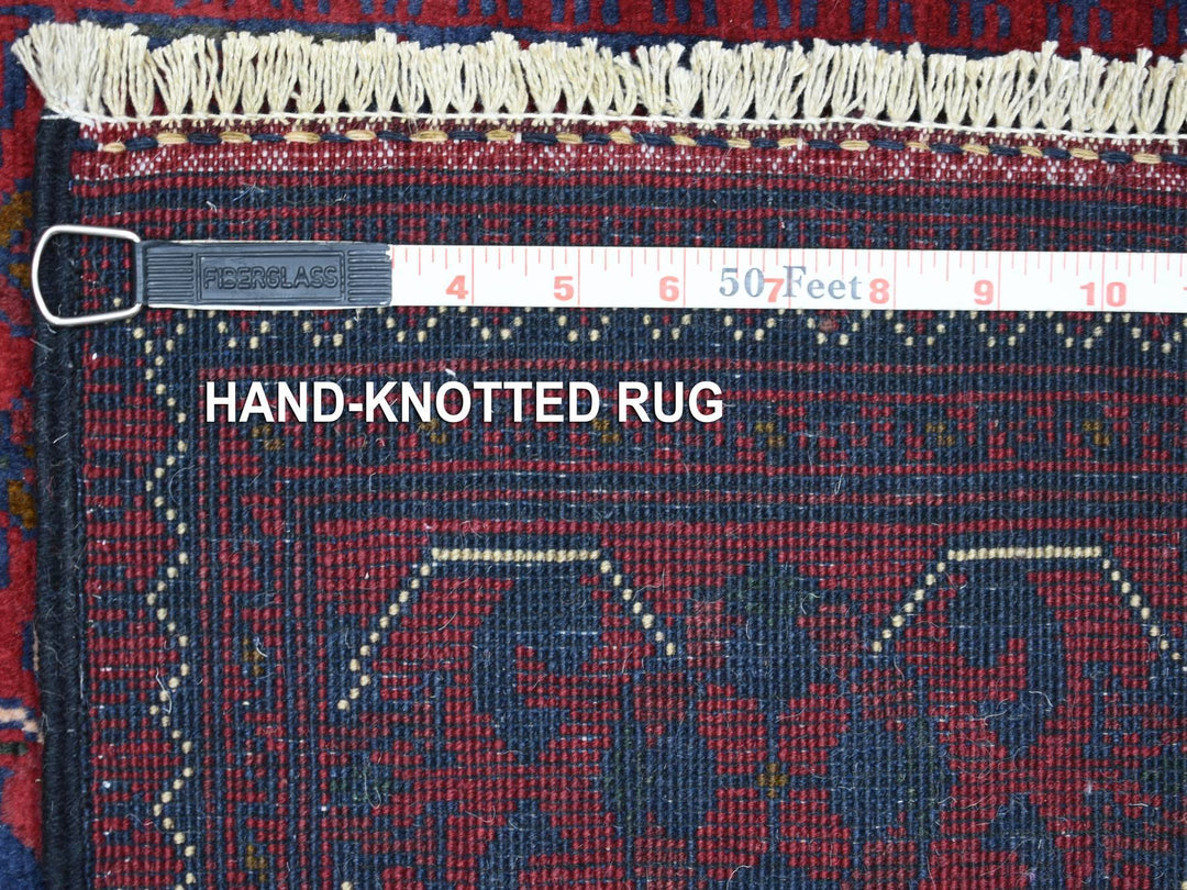 2'9" x 12'5" New Hand Knotted Red Wool Runner Oriental Rug - MOA10271568