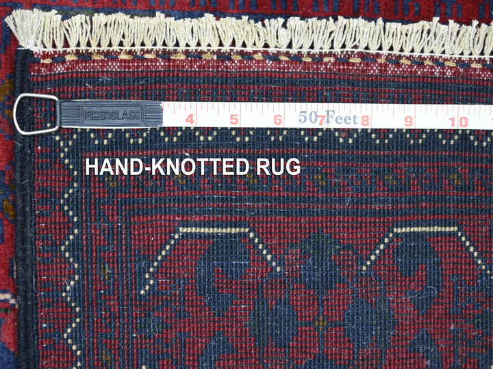 2'9" x 12'5" New Hand Knotted Red Wool Runner Oriental Rug - MOA10271568