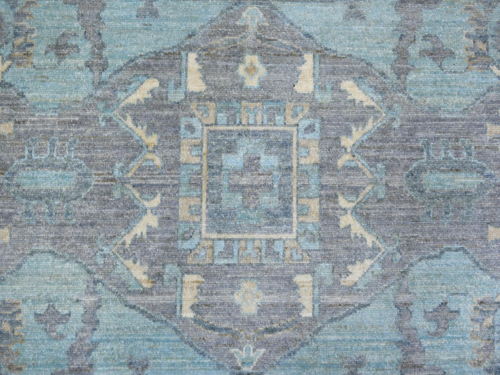 9'1" x 11'9" New Hand Knotted Ivory Wool Rectangle Oriental Rug - MOA10271619