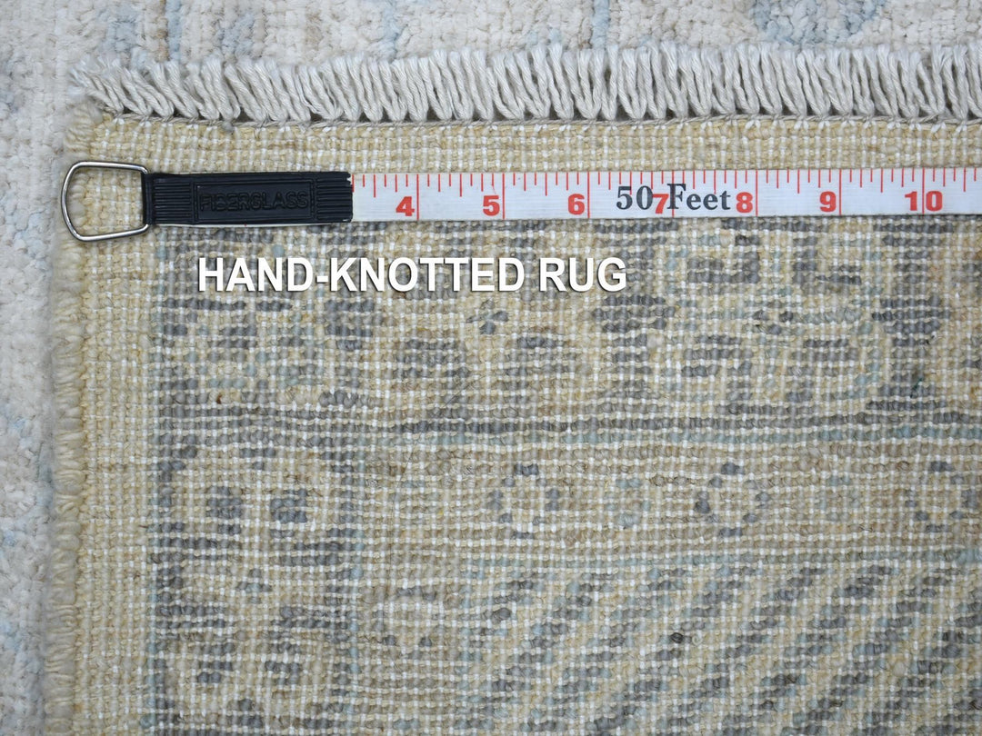 3'1" x 4'10" New Hand Knotted Ivory Wool Rectangle Oriental Rug - MOA10271634