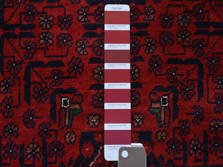 2'10" x 9'9" New Hand Knotted Red Wool Runner Oriental Rug - MOA10271698