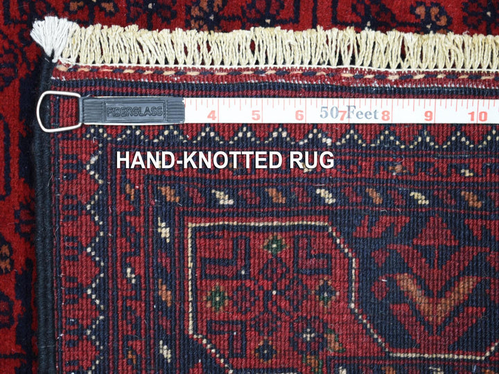 2'10" x 9'9" New Hand Knotted Red Wool Runner Oriental Rug - MOA10271698