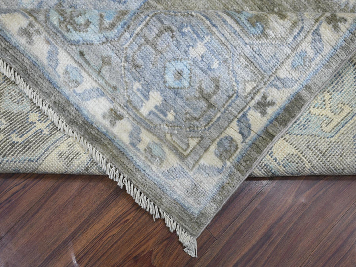 8'0" x 9'9" New Hand Knotted Brown Wool Rectangle Oriental Rug - MOA10271725