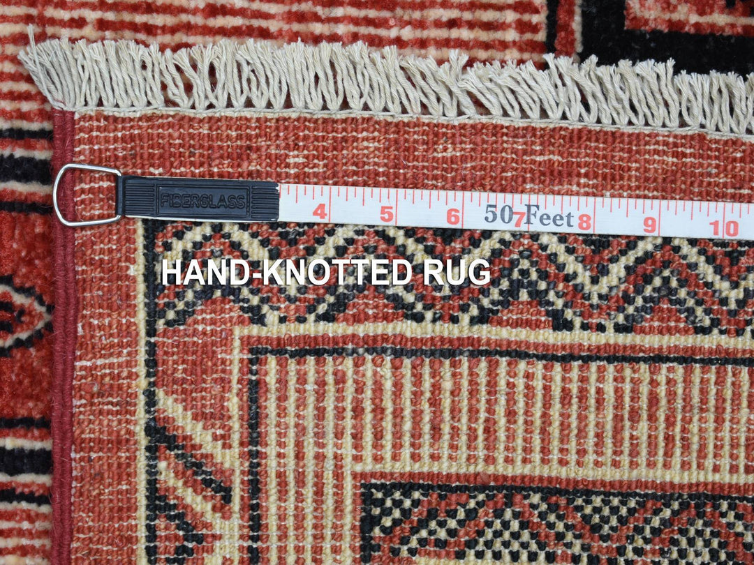 5'10" x 8'10" New Hand Knotted Red Wool Rectangle Oriental Rug - MOA10271729