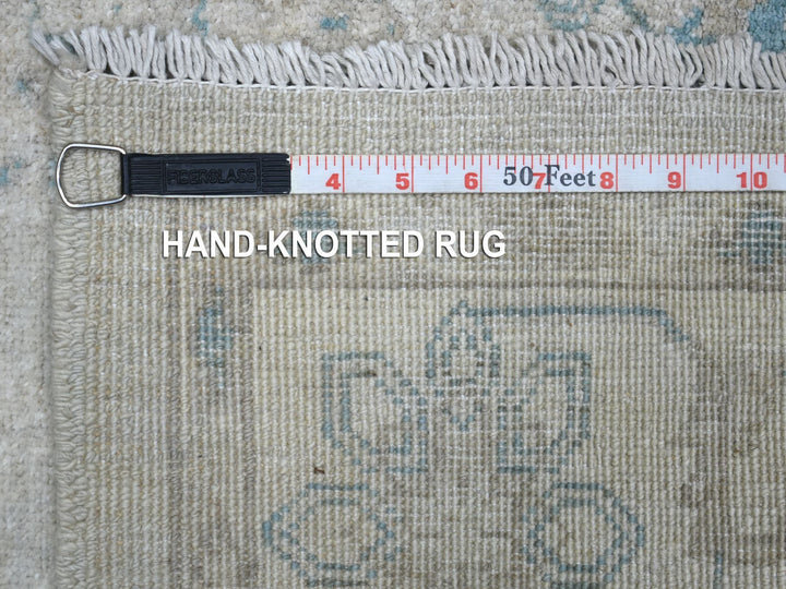 4'0" x 5'9" New Hand Knotted Ivory Wool Rectangle Oriental Rug - MOA10271733