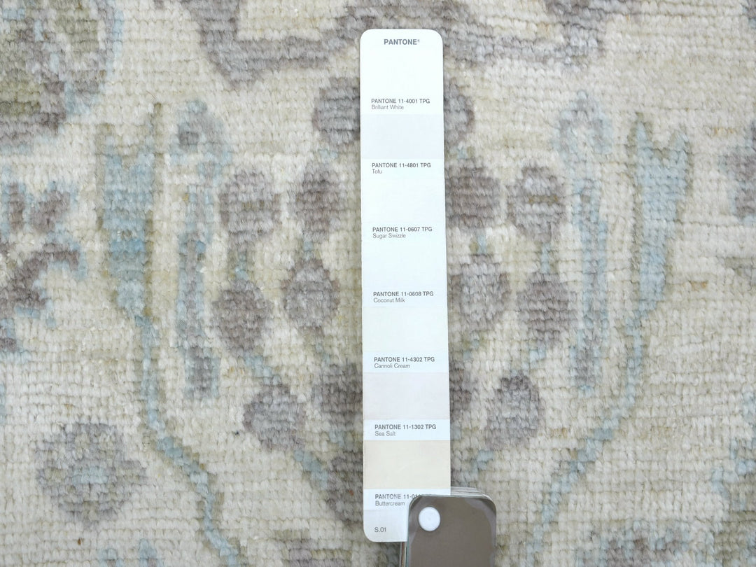4'0" x 5'9" New Hand Knotted Ivory Wool Rectangle Oriental Rug - MOA10271759
