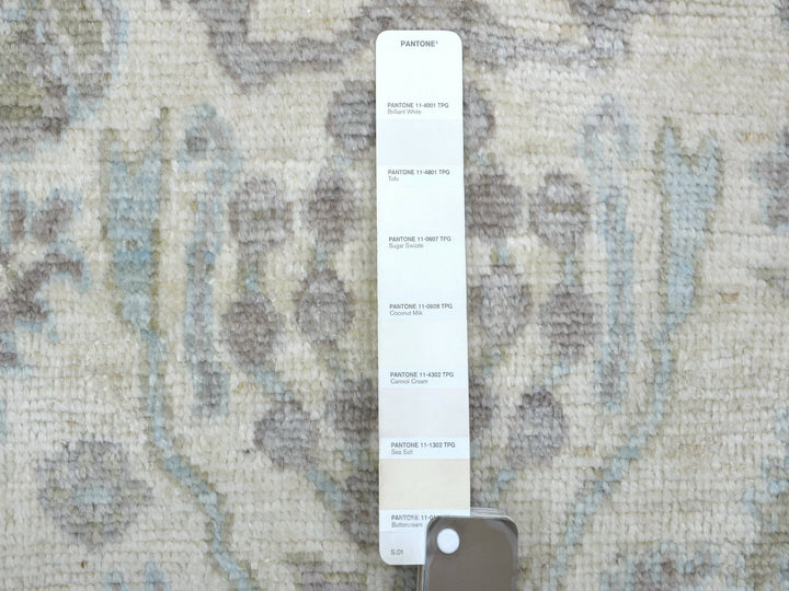 4'0" x 5'9" New Hand Knotted Ivory Wool Rectangle Oriental Rug - MOA10271759