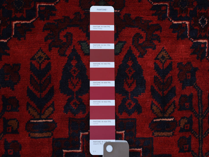 5'6" x 7'8" New Hand Knotted Red Wool Rectangle Oriental Rug - MOA10271773