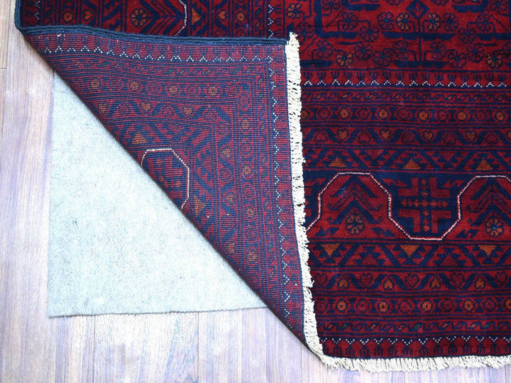 5'6" x 8'0" New Hand Knotted Red Wool Rectangle Oriental Rug - MOA10271776