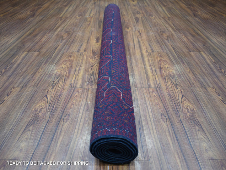 5'6" x 8'0" New Hand Knotted Red Wool Rectangle Oriental Rug - MOA10271776