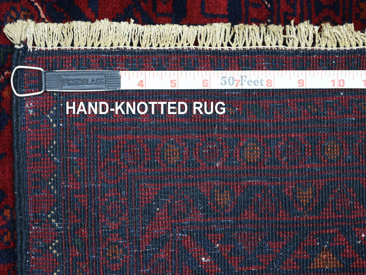 5'6" x 8'0" New Hand Knotted Red Wool Rectangle Oriental Rug - MOA10271776