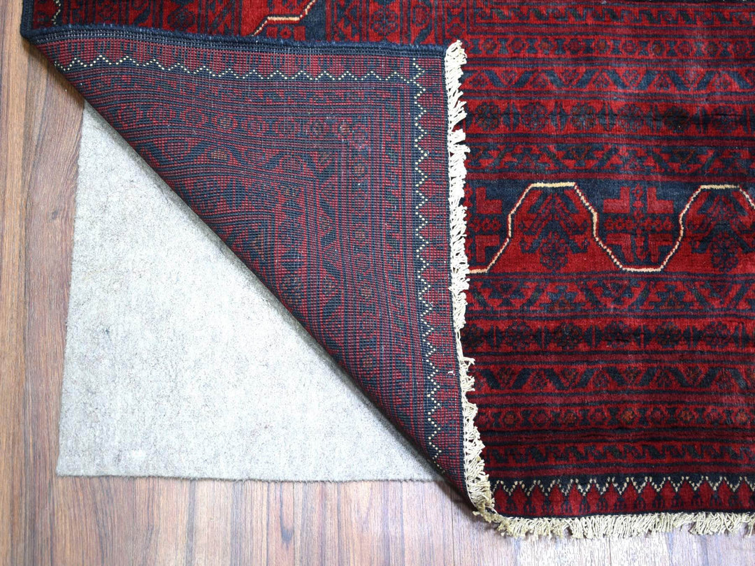9'10" x 12'6" New Hand Knotted Red Wool Rectangle Oriental Rug - MOA10271778