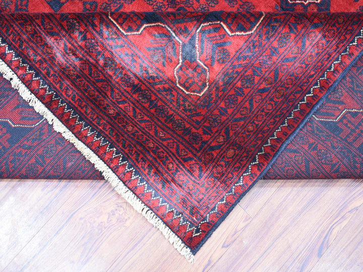 9'10" x 12'6" New Hand Knotted Red Wool Rectangle Oriental Rug - MOA10271778