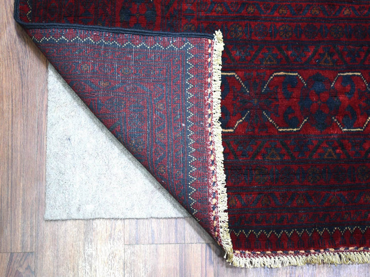 9'10" x 13'0" New Hand Knotted Red Wool Rectangle Oriental Rug - MOA10271779