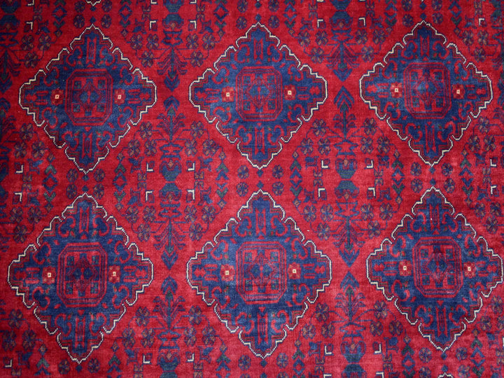 9'10" x 13'0" New Hand Knotted Red Wool Rectangle Oriental Rug - MOA10271779