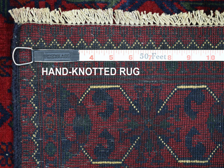 2'9" x 4'3" New Hand Knotted Red Wool Rectangle Oriental Rug - MOA10271780