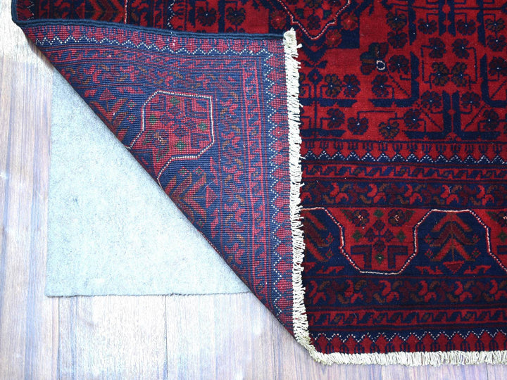 5'8" x 7'5" New Hand Knotted Red Wool Rectangle Oriental Rug - MOA10271787