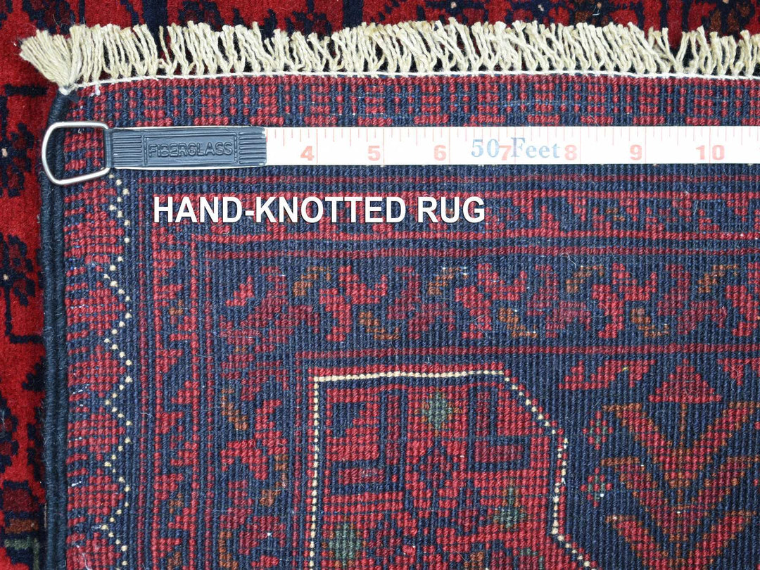 5'8" x 7'5" New Hand Knotted Red Wool Rectangle Oriental Rug - MOA10271787