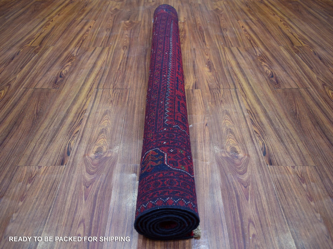 4'10" x 6'3" New Hand Knotted Red Wool Rectangle Oriental Rug - MOA10271792