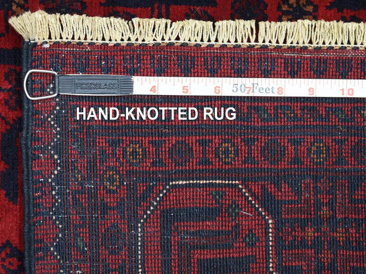 4'4" x 6'3" New Hand Knotted Red Wool Rectangle Oriental Rug - MOA10271798