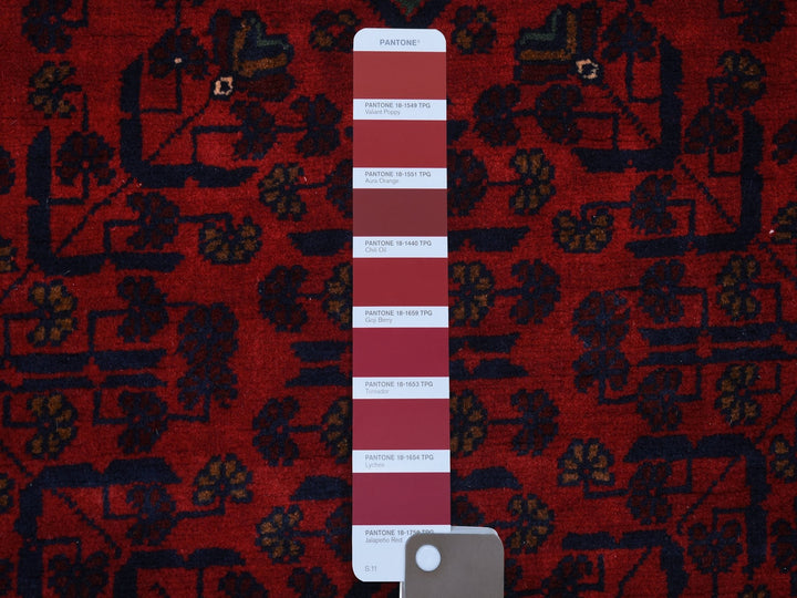 3'4" x 4'10" New Hand Knotted Red Wool Rectangle Oriental Rug - MOA10271803