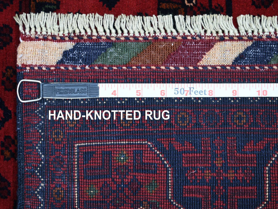 3'4" x 4'10" New Hand Knotted Red Wool Rectangle Oriental Rug - MOA10271804