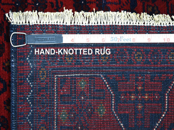 3'2" x 4'8" New Hand Knotted Red Wool Rectangle Oriental Rug - MOA10271807