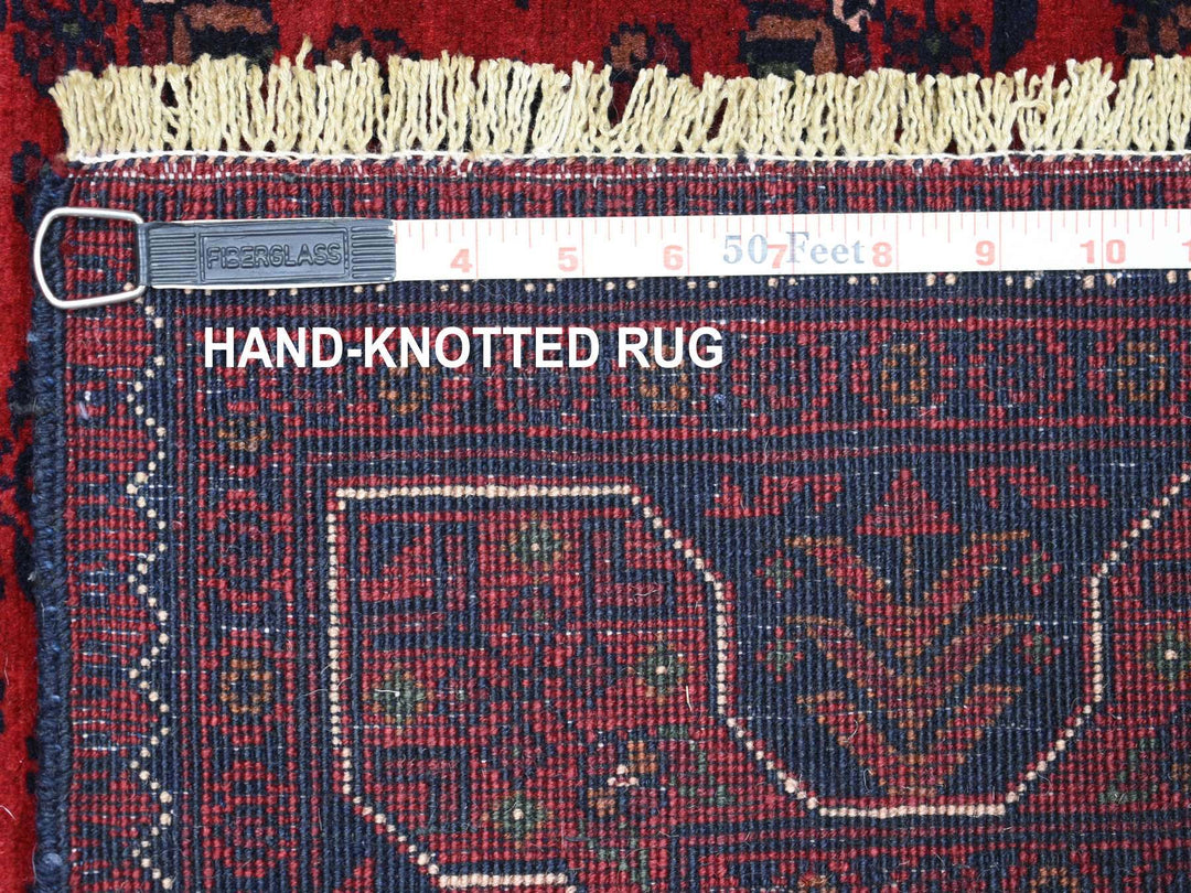 3'5" x 4'10" New Hand Knotted Red Wool Rectangle Oriental Rug - MOA10271810