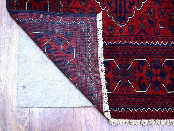2'9" x 12'10" New Hand Knotted Red Wool Runner Oriental Rug - MOA10271812